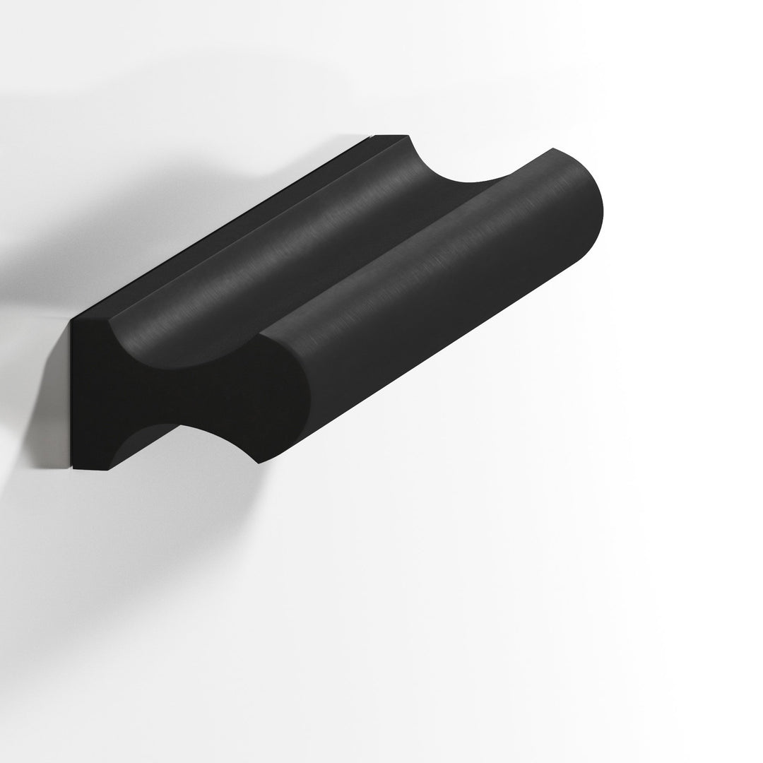 Colonial Bronze 490 Finger Cabinet Knob in Matte Satin Black