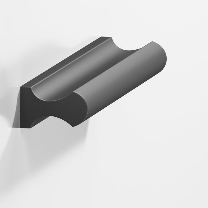 Colonial Bronze 490 Finger Cabinet Pull in Matte Graphite