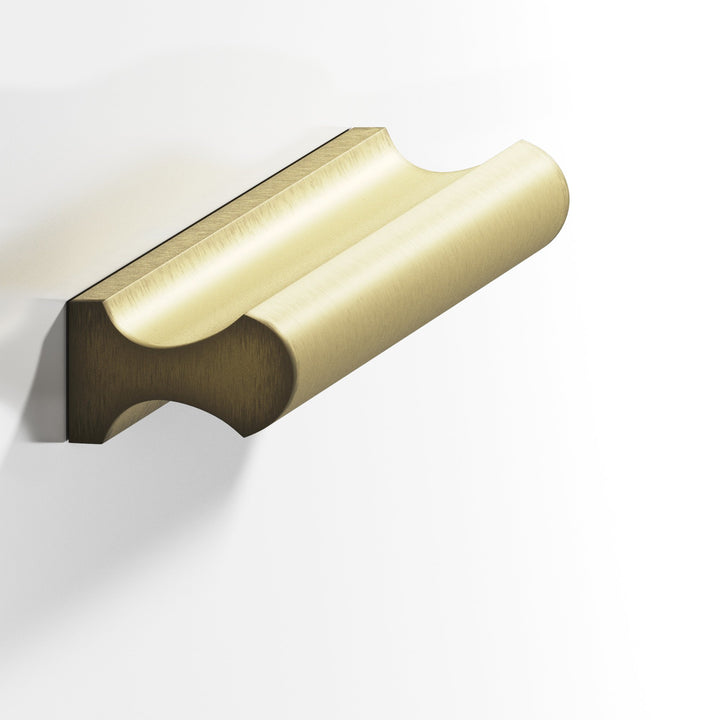 Colonial Bronze 490 Finger Cabinet Knob in Matte Antique Satin Brass