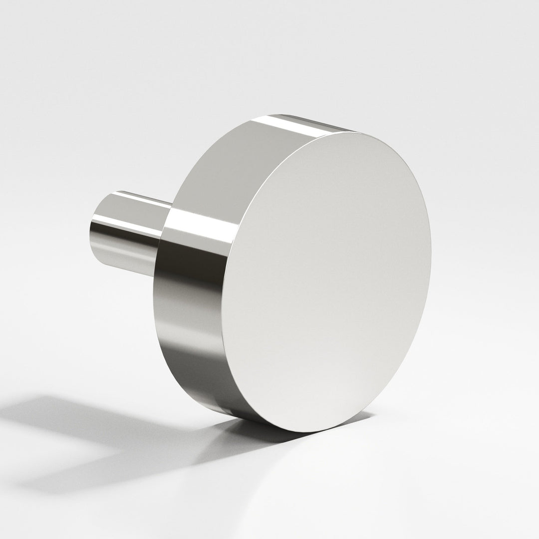 Colonial Bronze 512 Round Cabinet Knob with straight post in Polished Nickel
