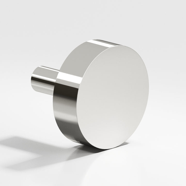 Colonial Bronze 512 Round Cabinet Knob with straight post in Polished Nickel