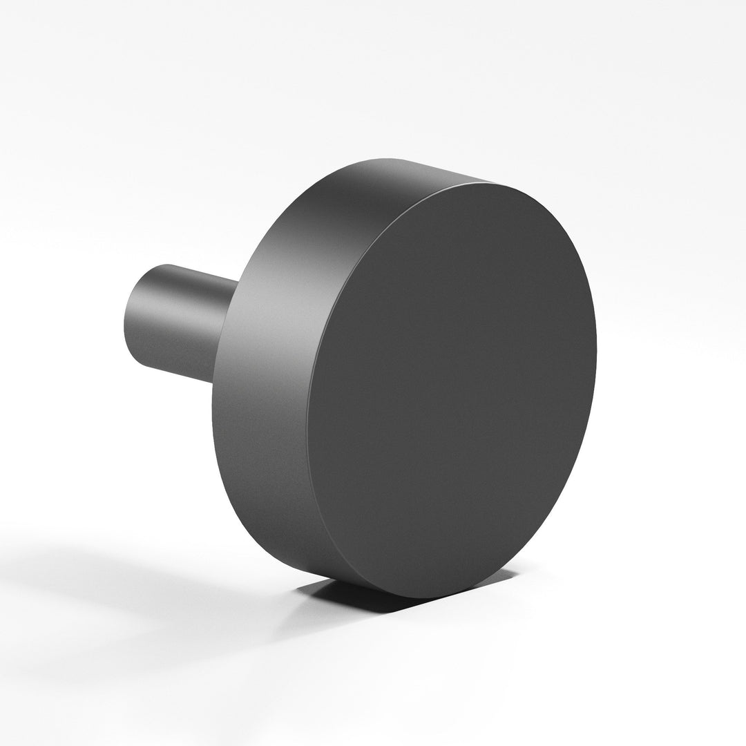 Colonial Bronze 511 Round Cabinet Knob with straight post in Matte Graphite