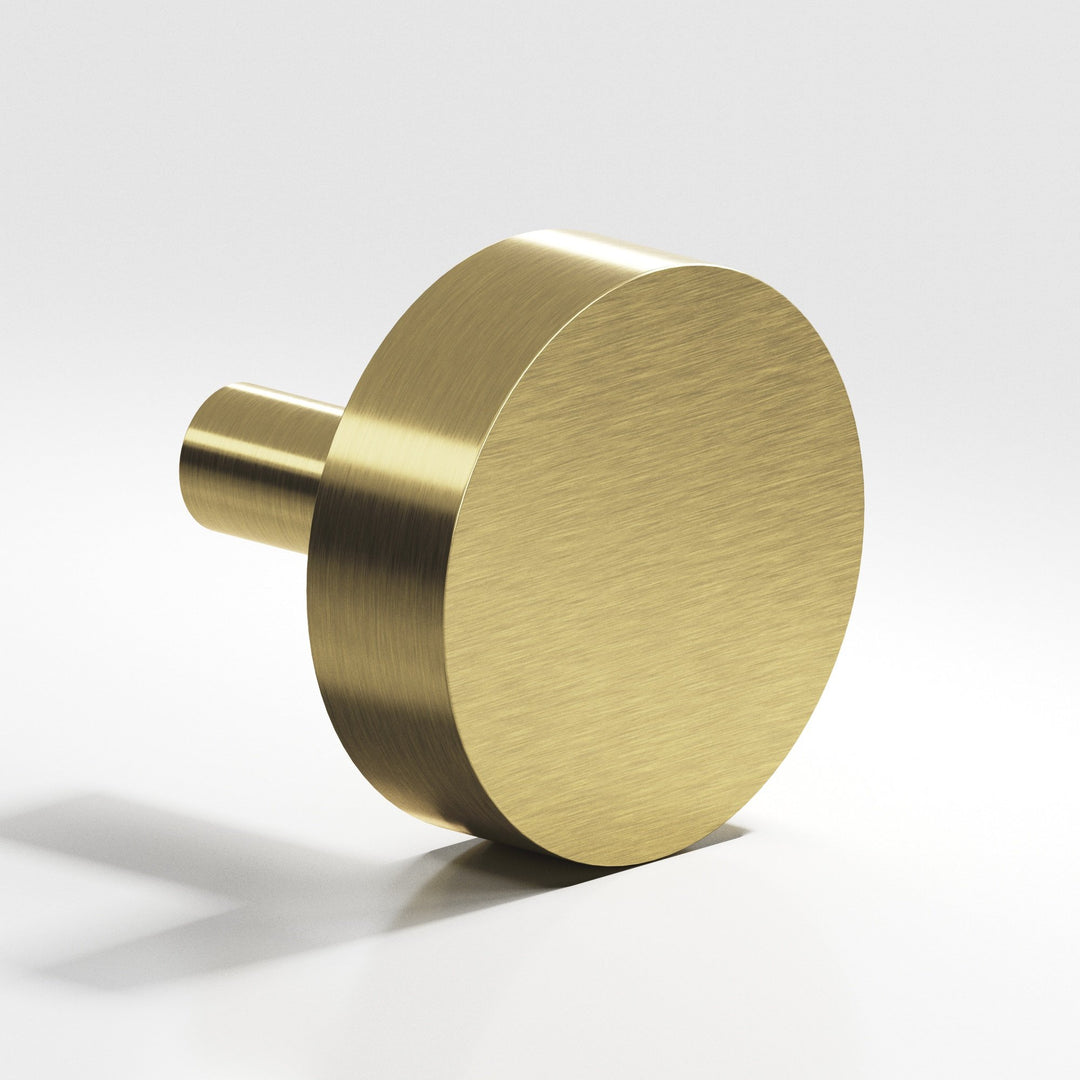 Colonial Bronze 512 Round Cabinet Knob with straight post in Antique Brass