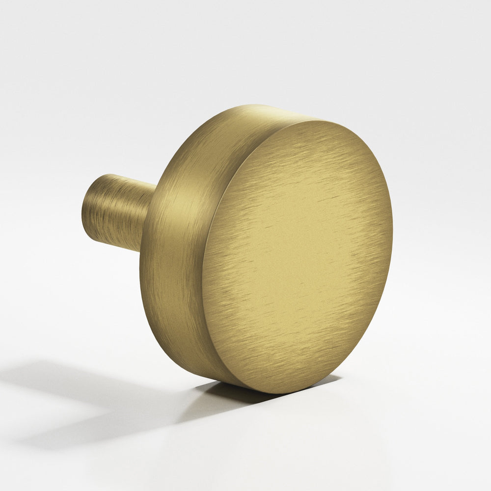 Colonial Bronze 510 Round Cabinet Knob with straight post in Matte Antique Satin Brass