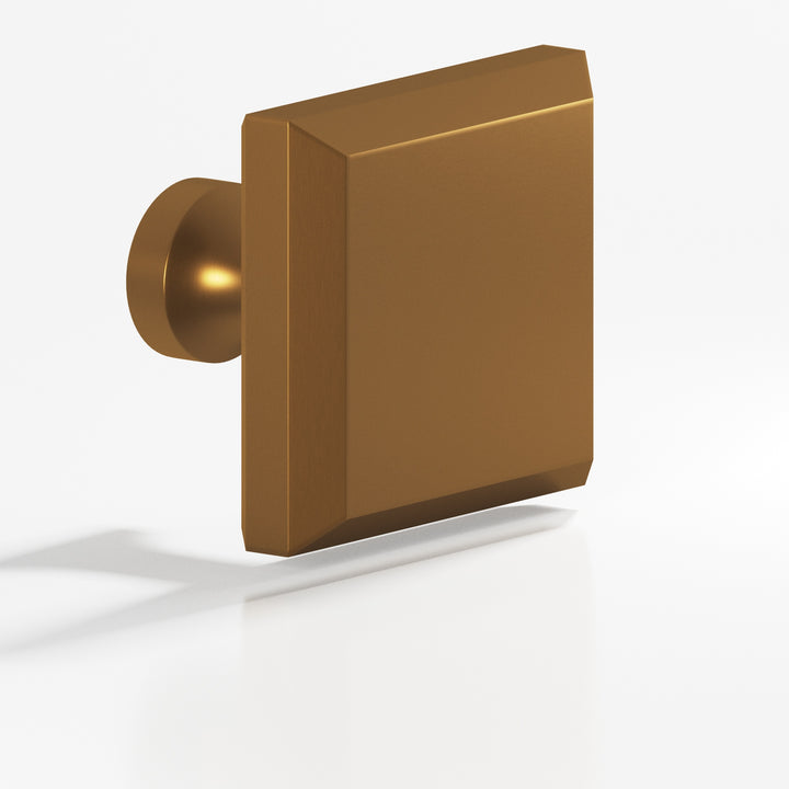 Colonial Bronze 527 Square beveled Cabinet Knob with flared post in Matte Light Statuary Bronze