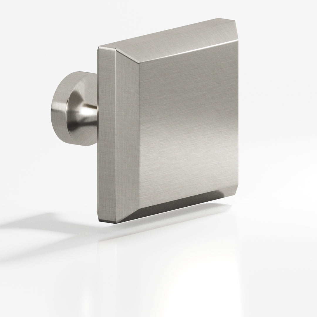 Colonial Bronze 526 Square beveled Cabinet Knob with flared post in Satin Nickel