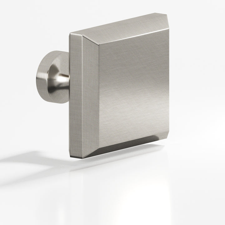 Colonial Bronze 527 Square beveled Cabinet Knob with flared post in Satin Nickel
