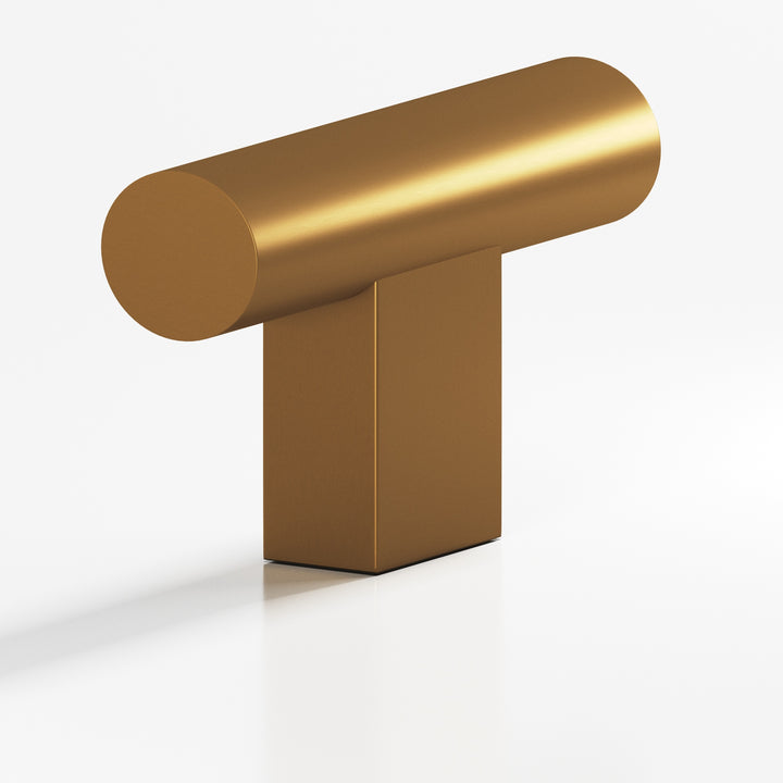 Colonial Bronze 534 Round T Cabinet Knob with rectangular post in Matte Light Statuary Bronze