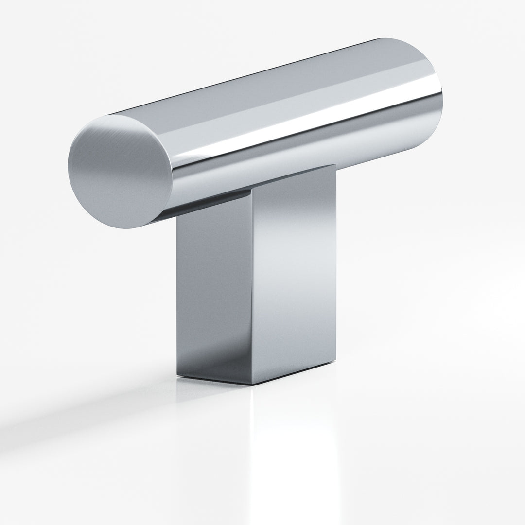 Colonial Bronze 534 Round T Cabinet Knob with rectangular post in Polished Chrome