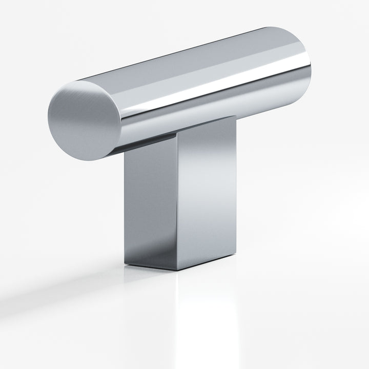 Colonial Bronze 534 Round T Cabinet Knob with rectangular post in Polished Chrome