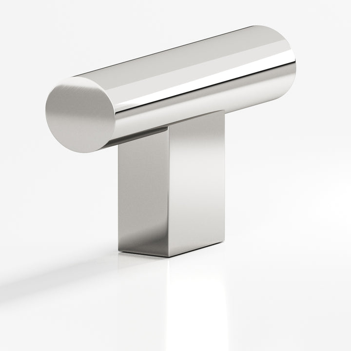 Colonial Bronze 534 Round T Cabinet Knob with rectangular post in Polished Nickel