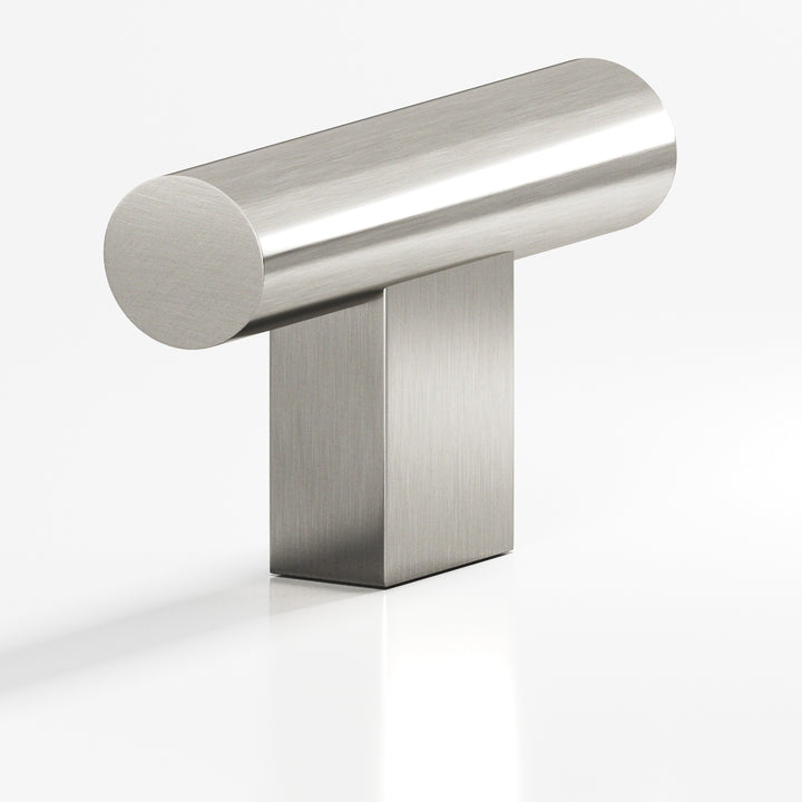 Colonial Bronze 534 Round T Cabinet Knob with rectangular post in Satin Nickel