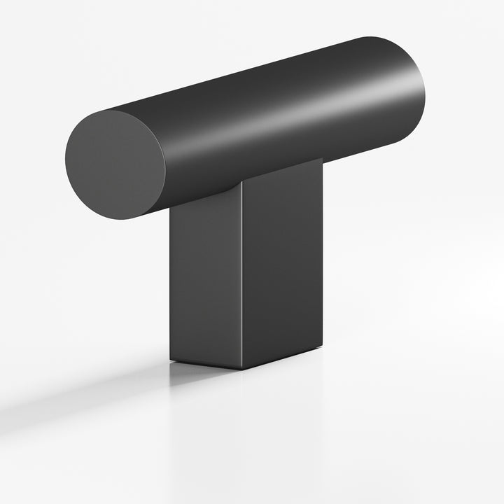Colonial Bronze 534 Round T Cabinet Knob with rectangular post in Matte Graphite