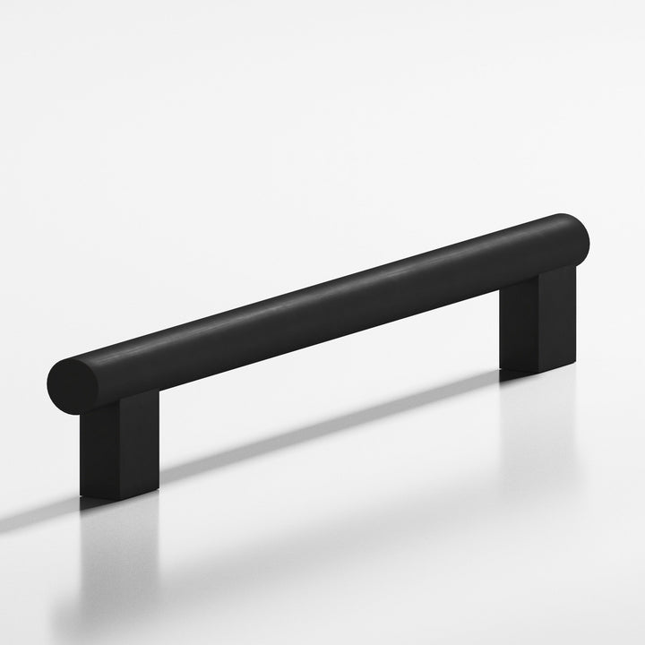 Colonial Bronze 536 Round Cabinet Pull With rectangular posts in Matte Satin Black