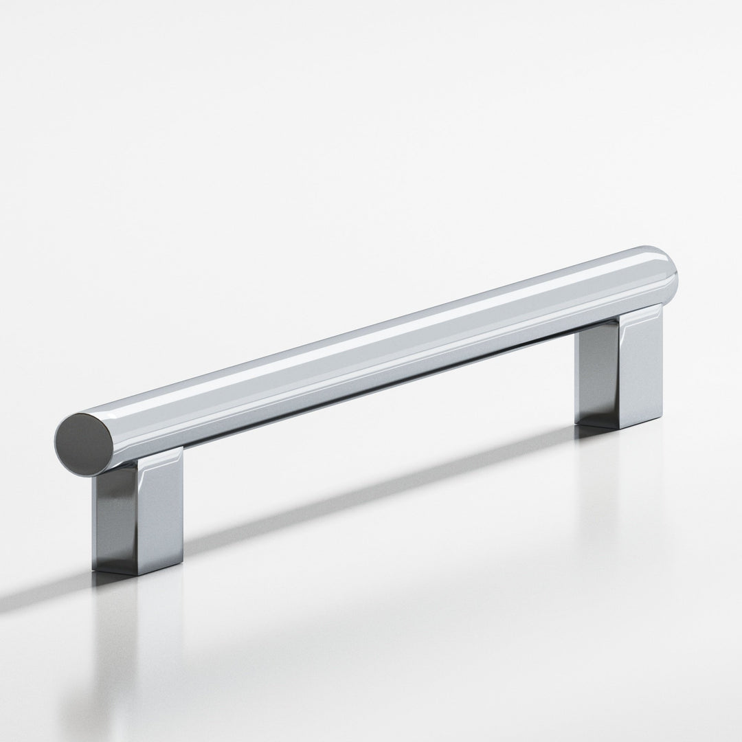 Colonial Bronze 536 Round Cabinet Pull With rectangular posts in Polished Chrome