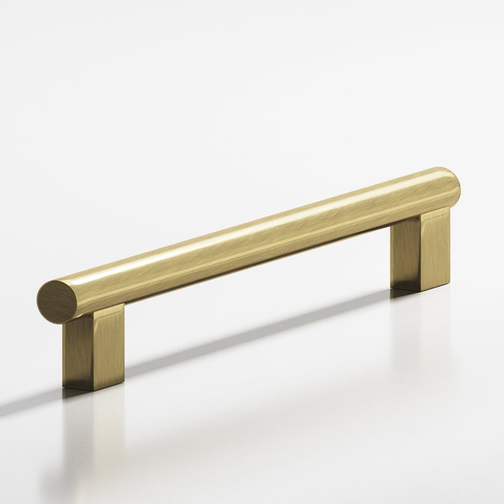 Colonial Bronze 538 Round Cabinet Pull With rectangular posts in Antique Brass