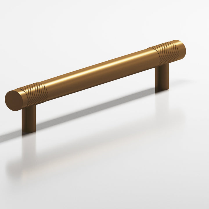 Colonial Bronze 547 Round banded and single-knurled Cabinet Pull with straight posts in Matte Light Statuary Bronze