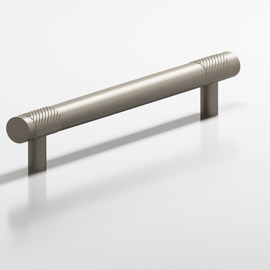 Colonial Bronze 547 Round banded and single-knurled Cabinet Pull with straight posts in Matte Pewter