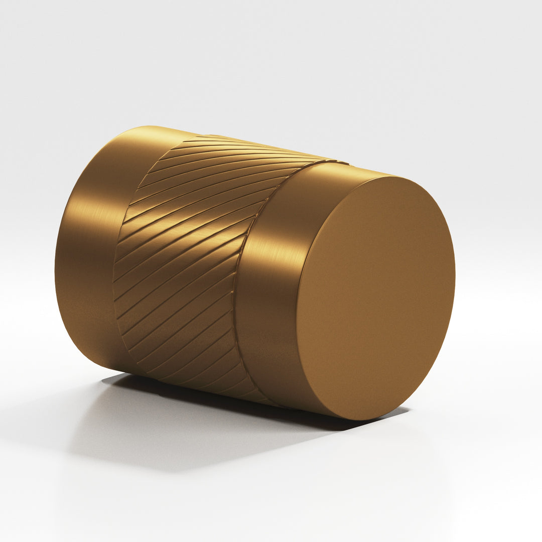 Colonial Bronze 550 Round single-knurled Cabinet Knob in Matte Light Statuary Bronze
