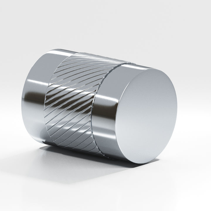 Colonial Bronze 549 Round single-knurled Cabinet Knob in Polished Chrome