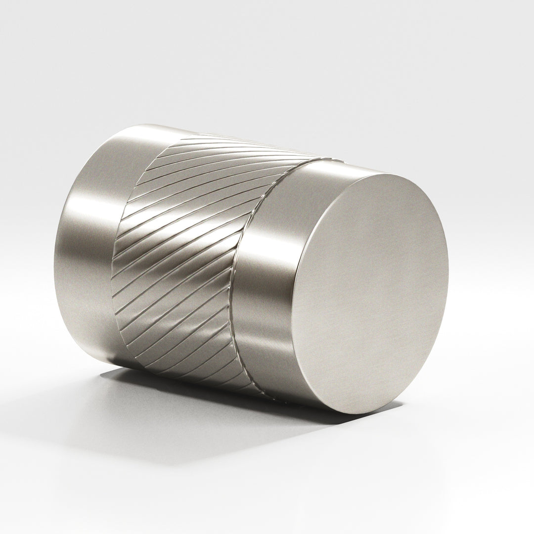 Colonial Bronze 548 Round single-knurled Cabinet Knob in Satin Nickel