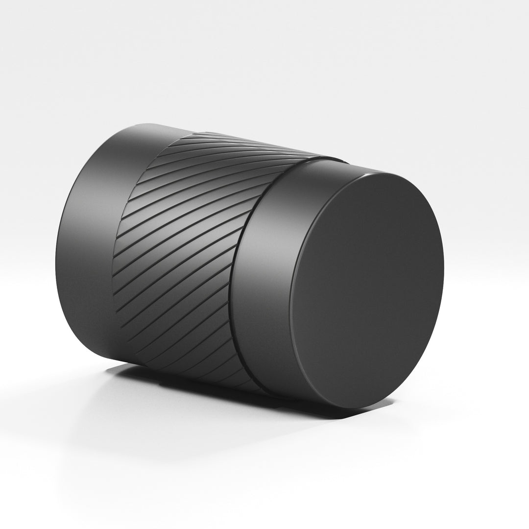 Colonial Bronze 548 Round single-knurled Cabinet Knob in Matte Graphite