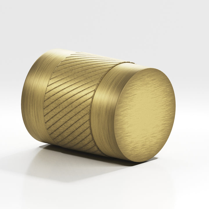 Colonial Bronze 548 Round single-knurled Cabinet Knob in Matte Antique Satin Brass
