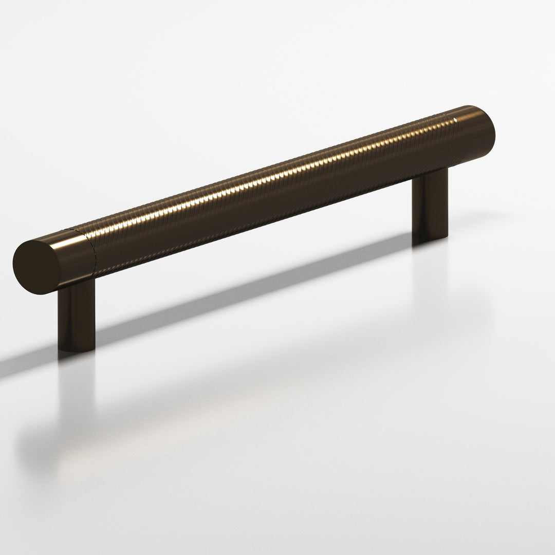 Colonial Bronze 567BB Round singled-knurled Back-to-Back Shower Door Pull Kit with straight posts in Oil Rubbed Bronze