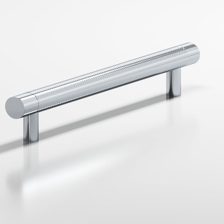 Colonial Bronze 551 Round singled-knurled Cabinet Pull with straight posts in Polished Chrome