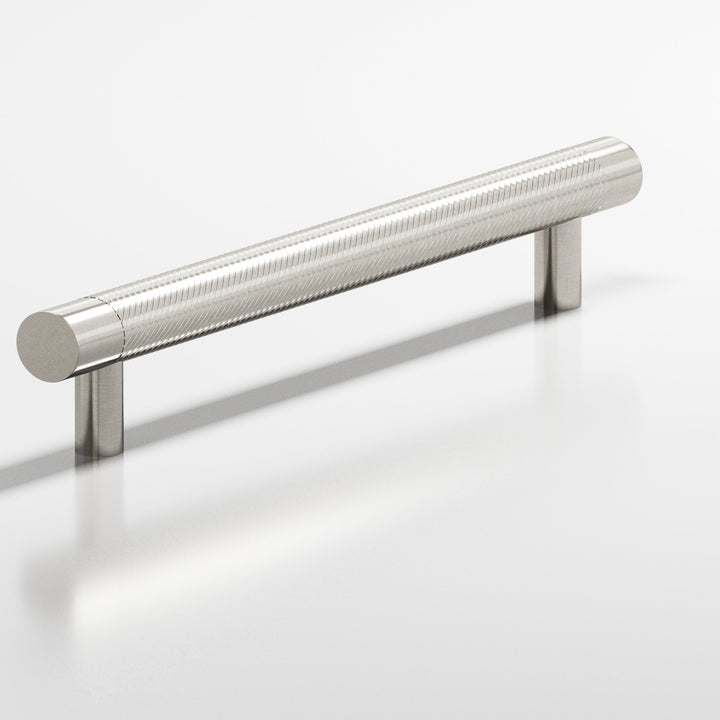 Colonial Bronze 551 Round singled-knurled Cabinet Pull with straight posts in Satin Nickel