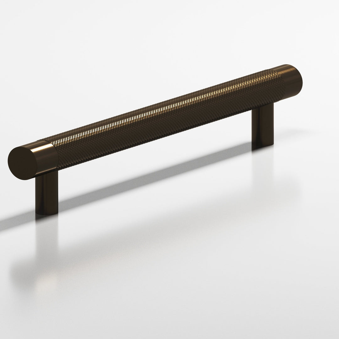 Colonial Bronze 565BB Round diamond-knurled Back-to-Back Shower Door Pull Kit with straight posts in Oil Rubbed Bronze
