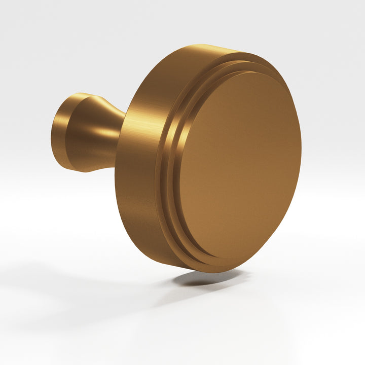Colonial Bronze 622 Round stepped Cabinet Knob with flared post in Matte Light Statuary Bronze