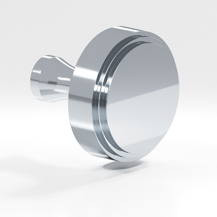 Colonial Bronze 621 Round stepped Cabinet Knob with flared post in Polished Chrome
