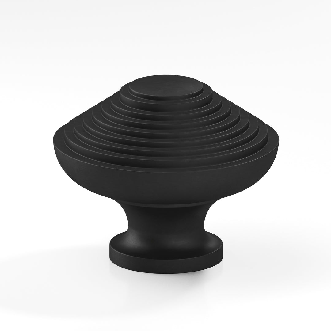 Colonial Bronze 632 Half-beehive Cabinet Knob in Matte Satin Black