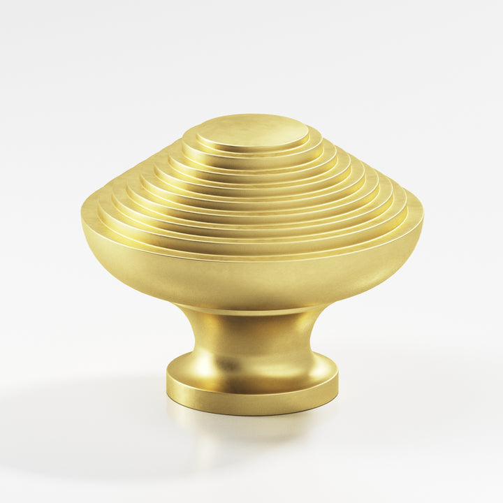 Colonial Bronze 633 Half-beehive Cabinet Knob in Matte Satin Brass