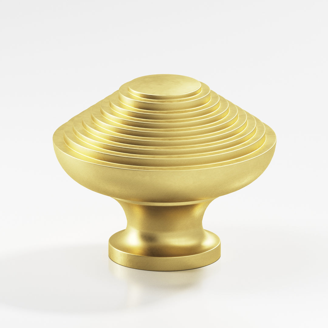 Colonial Bronze 632 Half-beehive Cabinet Knob in Matte Satin Brass