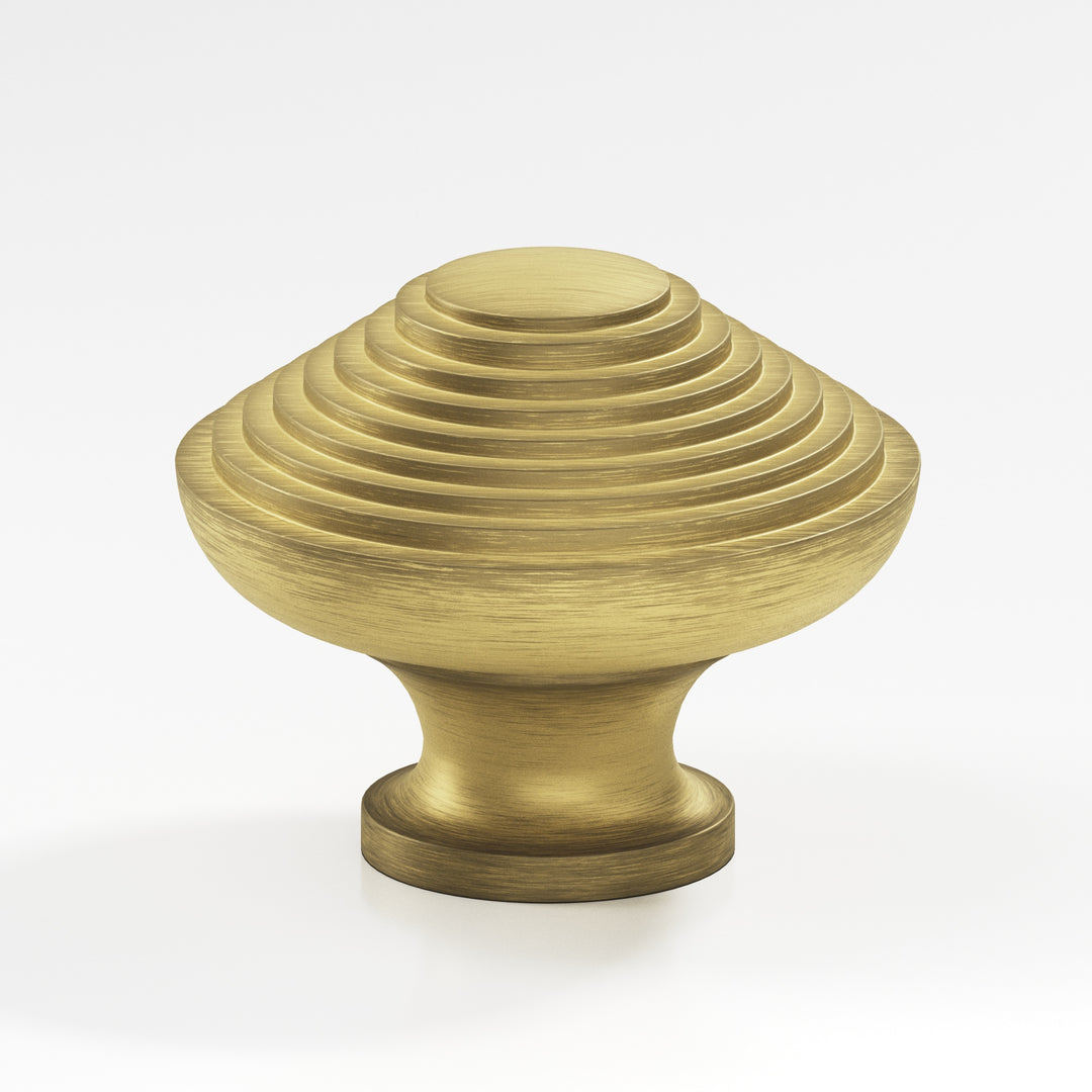 Colonial Bronze 633 Half-beehive Cabinet Knob in Matte Antique Satin Brass