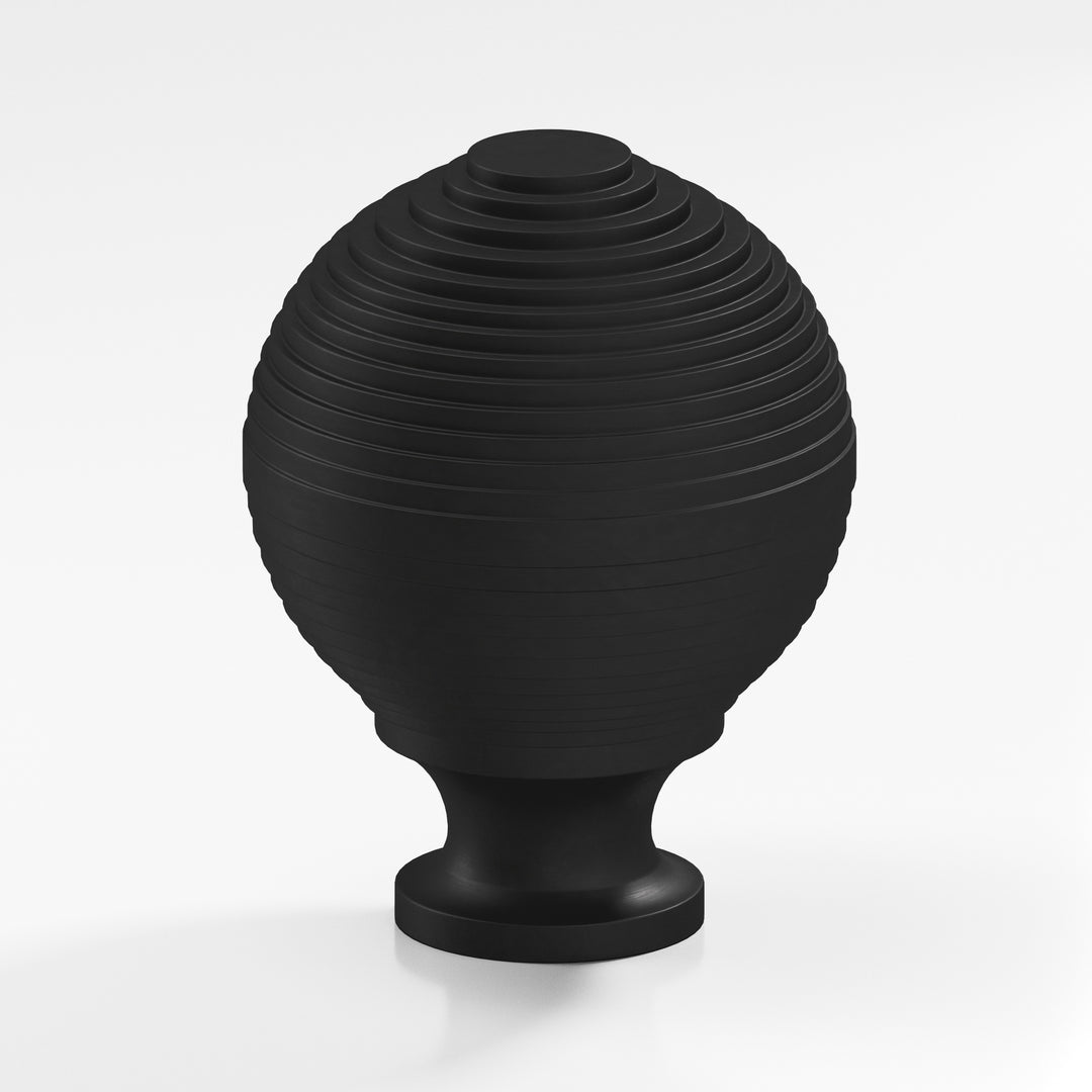 Colonial Bronze 636 Beehive Cabinet Knob in Matte Satin Black
