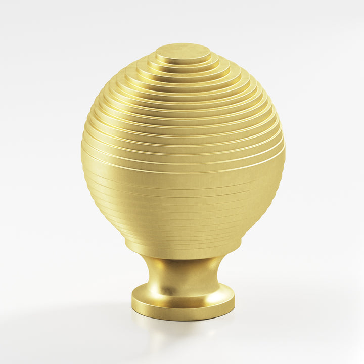 Colonial Bronze 637 Beehive Cabinet Knob in Matte Satin Brass