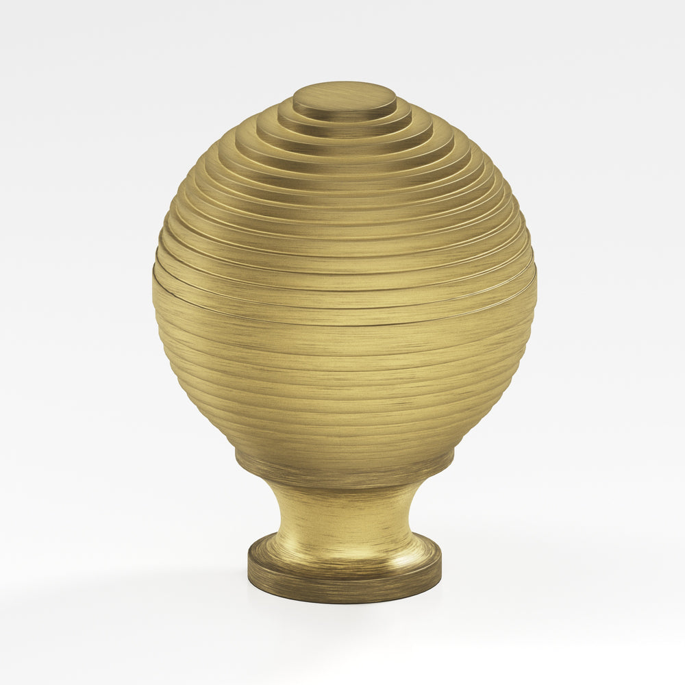 Colonial Bronze 637 Beehive Cabinet Knob in Matte Antique Satin Brass