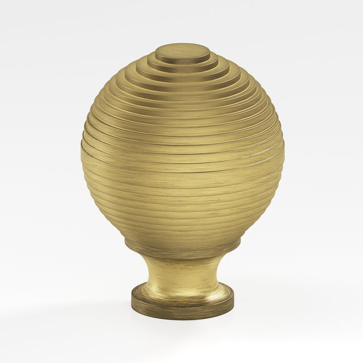 Colonial Bronze 637 Beehive Cabinet Knob in Matte Antique Satin Brass