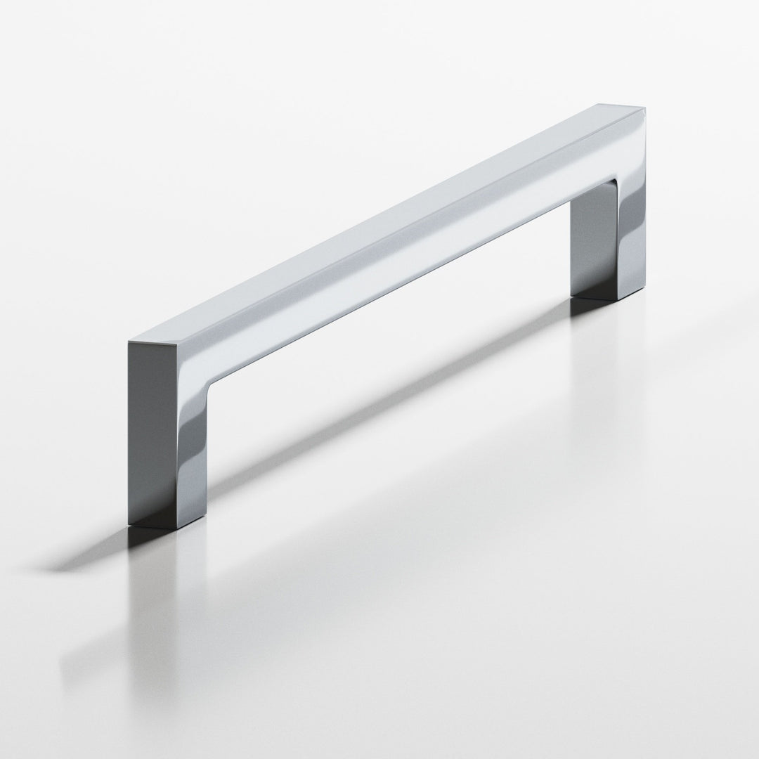 Colonial Bronze 667 Rectangular Cabinet Pull with rectangular legs in Polished Chrome