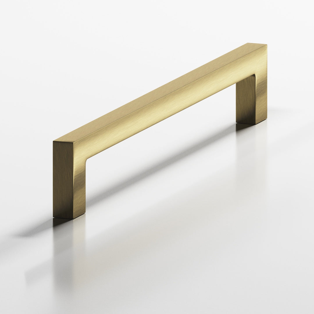 Colonial Bronze 667 Rectangular Cabinet Pull with rectangular legs in Antique Brass