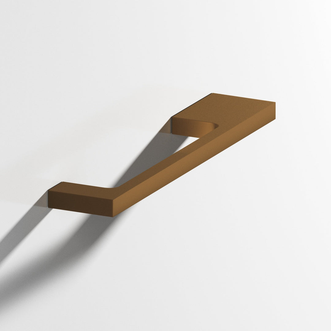 Colonial Bronze 668 Rectangular Cabinet Pull with unequal-width rectangular legs in Matte Light Statuary Bronze