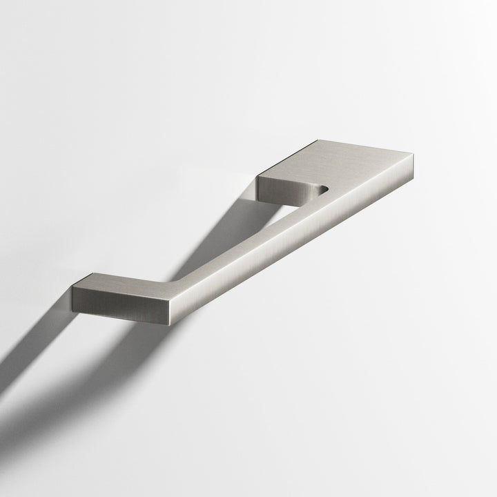 Colonial Bronze 668 Rectangular Cabinet Pull with unequal-width rectangular legs in Satin Nickel