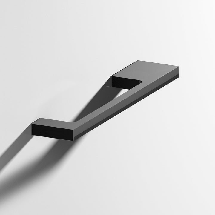 Colonial Bronze 668 Rectangular Cabinet Pull with unequal-width rectangular legs in Matte Graphite