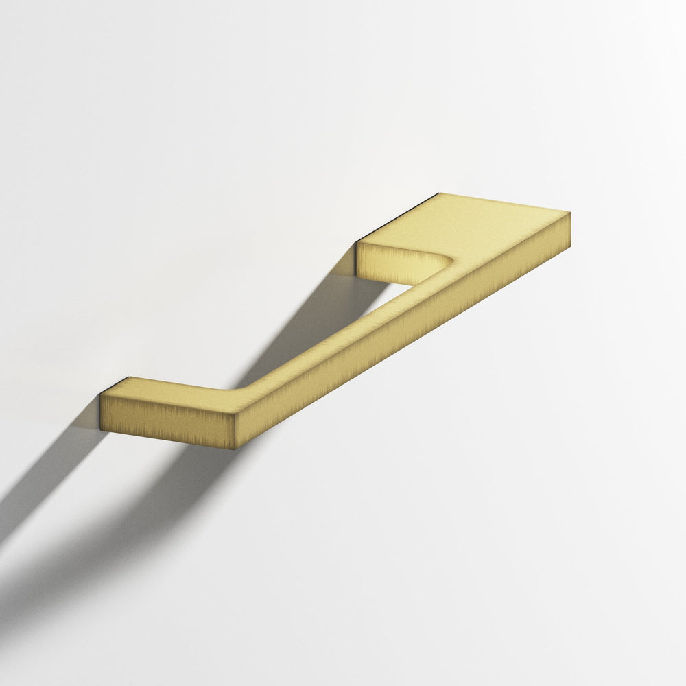 Colonial Bronze 668 Rectangular Cabinet Pull with unequal-width rectangular legs in Matte Antique Satin Brass