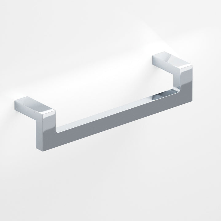 Colonial Bronze 669 Rectangular L-shaped Cabinet Pull with center cutout in Polished Chrome
