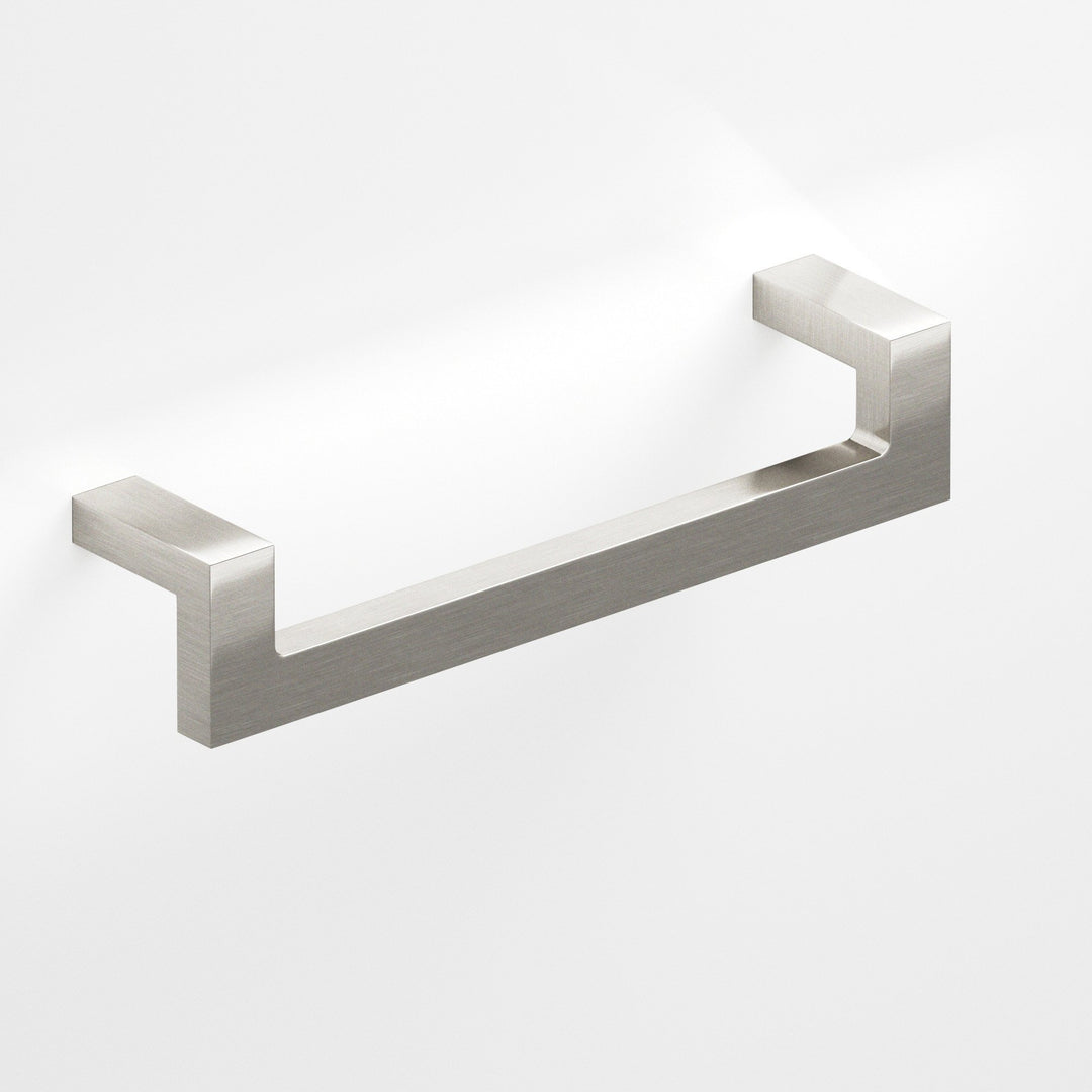 Colonial Bronze 669 Rectangular L-shaped Cabinet Pull with center cutout in Satin Nickel