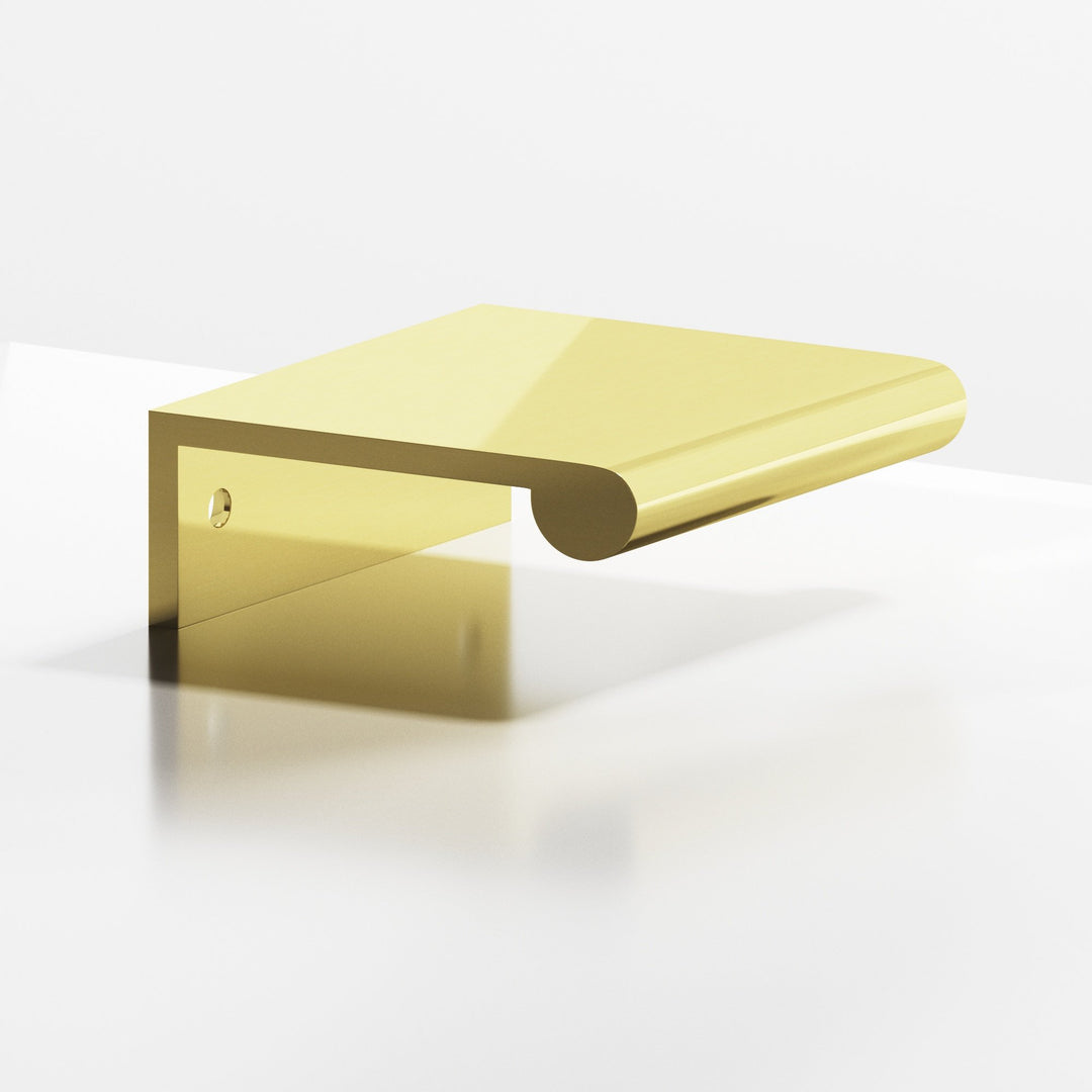 Colonial Bronze 700 Edge Pull with fully-rounded lip in Unlacquered Polished Brass